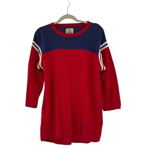 UNIF Red & Blue Striped Varsity Sweater Size XS